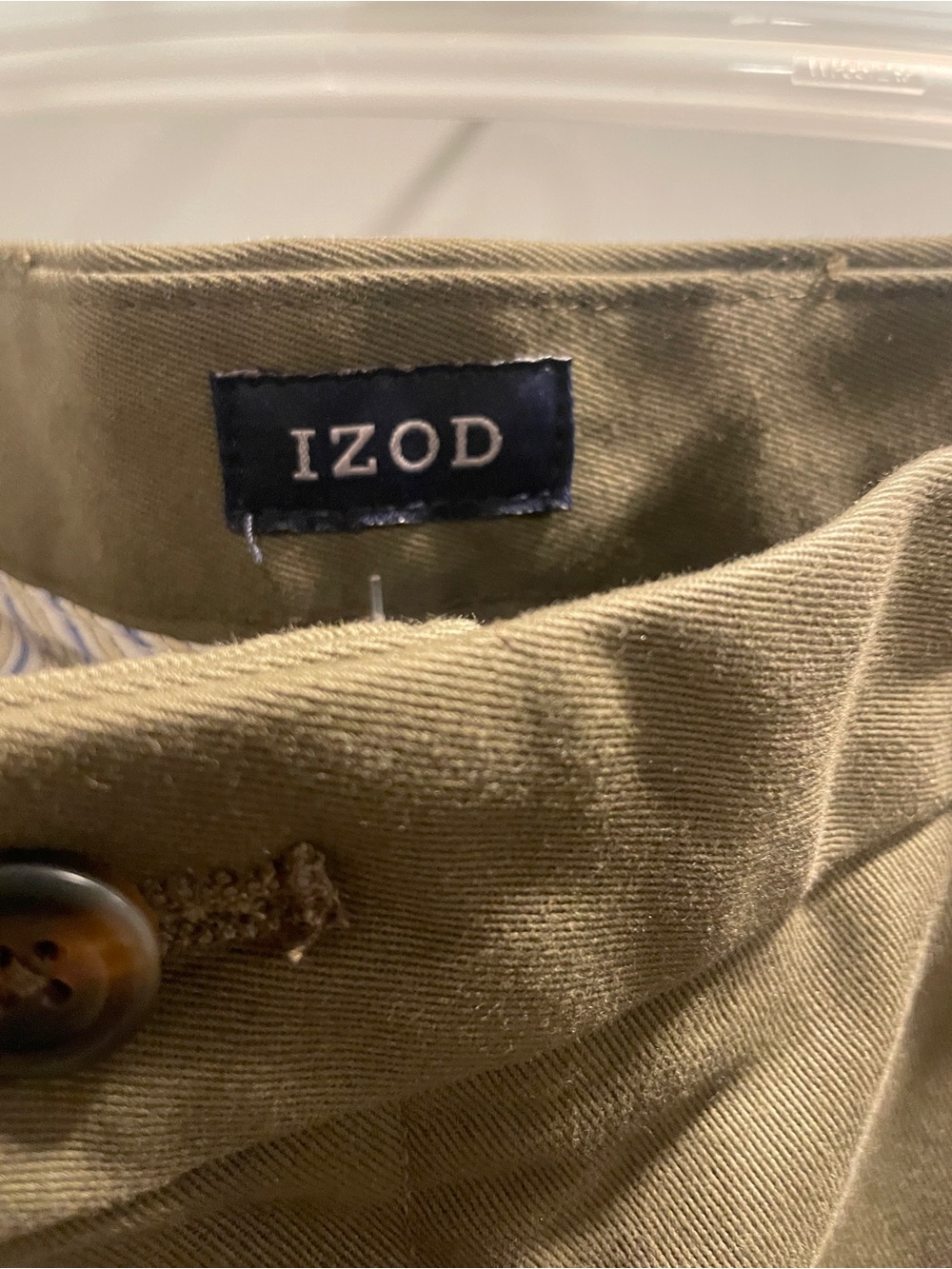 IZOD Men's Olive Green Straight Fit Pants NWT size 34/30 - Picture 4 of 11